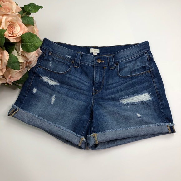 ❤️SOLD❤️ Crew Woman Short 29 Distressed Jeans - Picture 3 of 8